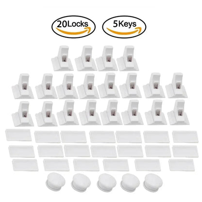 Magnetic Baby Safety Drawer Locks - No Drill Cabinet Protection