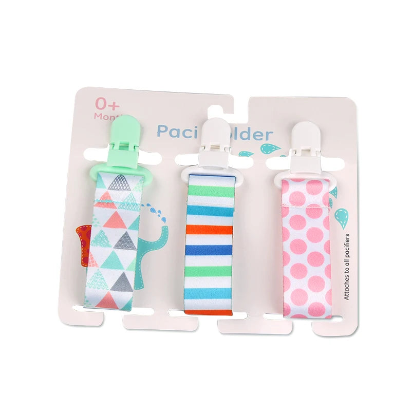 3-Pack Baby Pacifier Clips – Durable Soother Holder & Nipple Chain