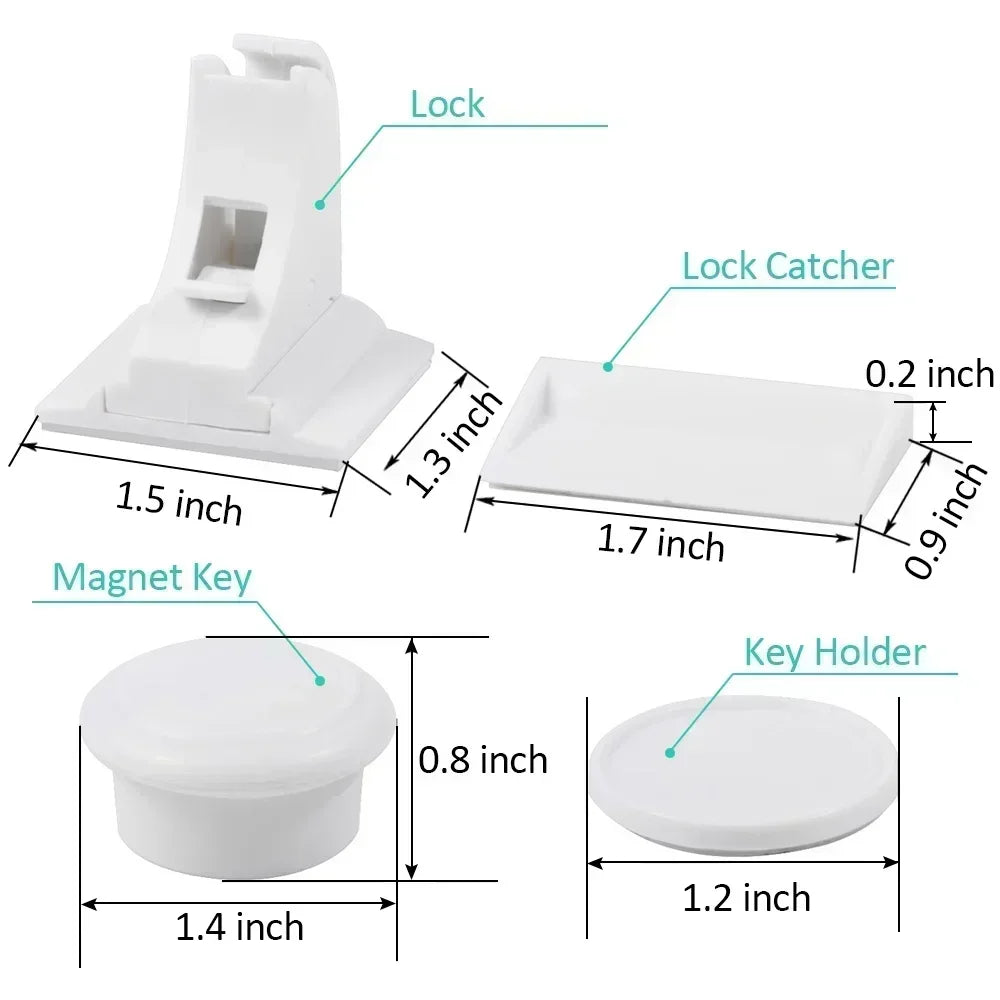 Magnetic Baby Safety Drawer Locks - No Drill Cabinet Protection