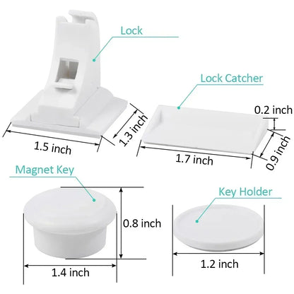 Magnetic Baby Safety Drawer Locks - No Drill Cabinet Protection