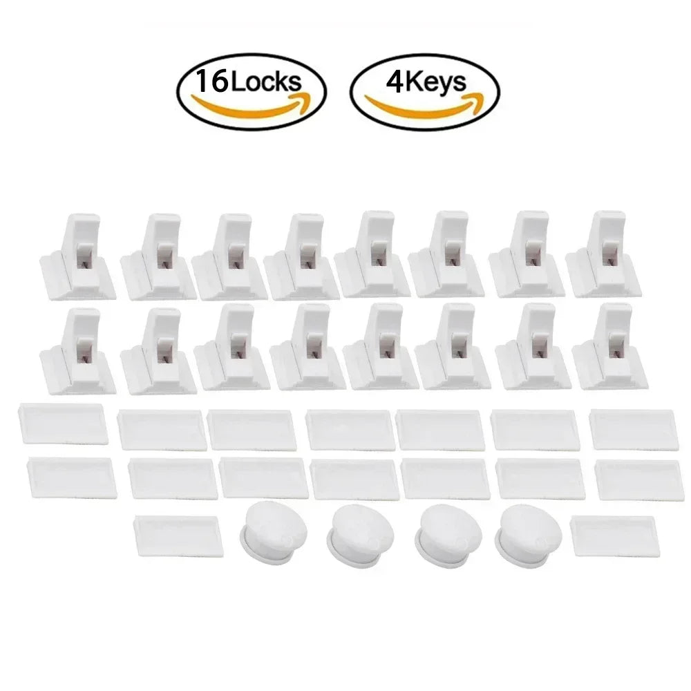 Magnetic Baby Safety Drawer Locks - No Drill Cabinet Protection