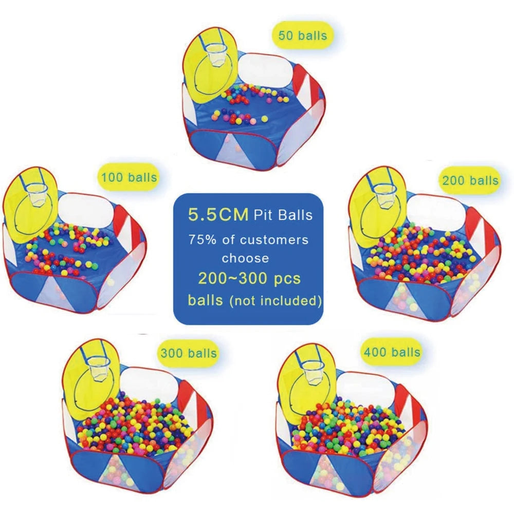 Foldable Kids Ball Pool Play Pen— Indoor/Outdoor (Balls Not Included)