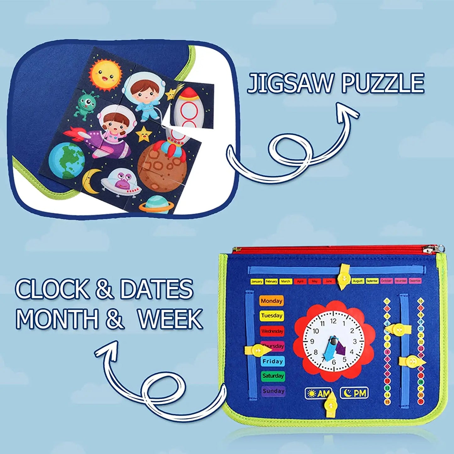 Sensory Tactile Math Developmental Education Toy Montessori Busy Board Life Skills Fine Motor Learning Activities Toys for Kids