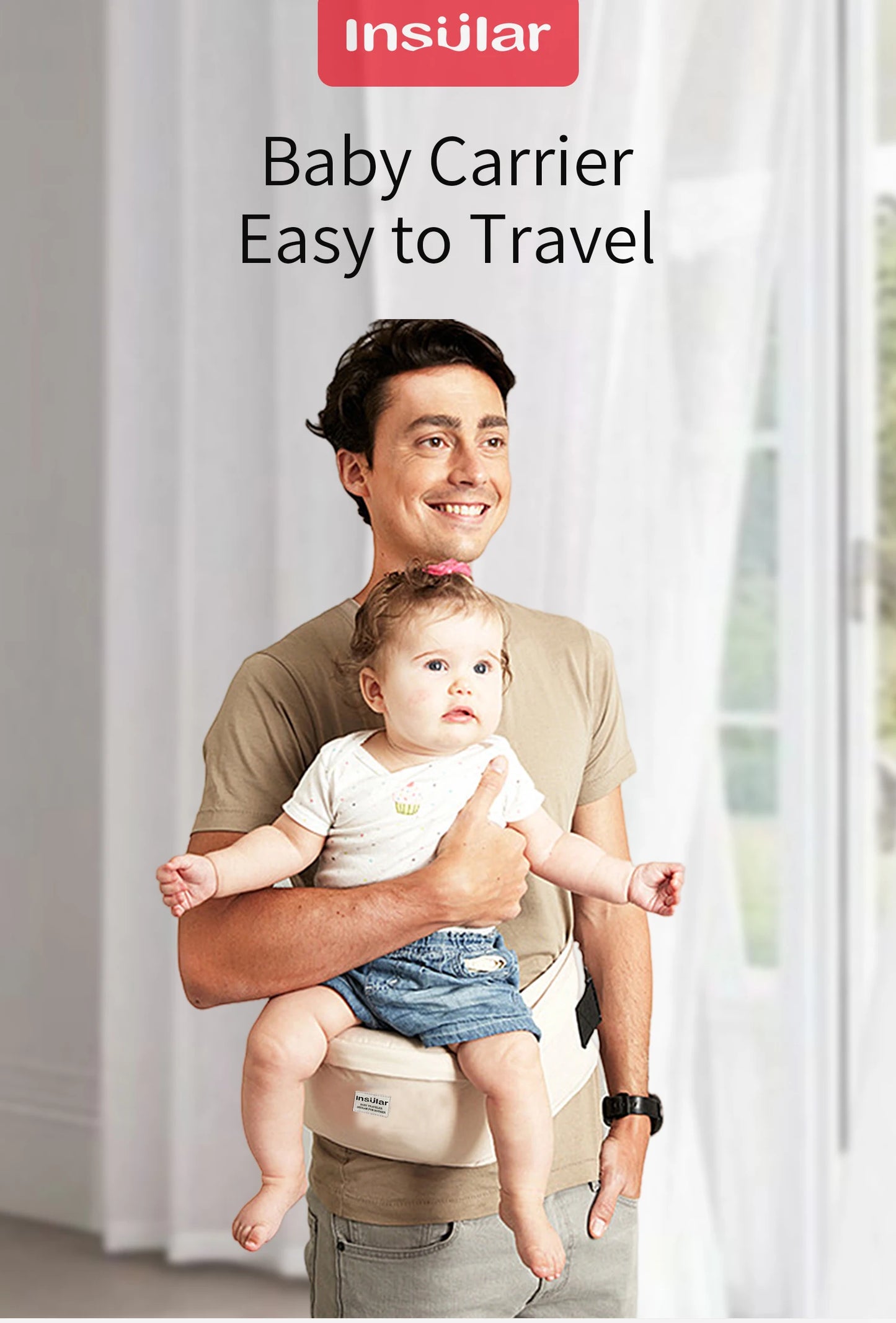 Baby Carrier Waist Stool with Hip Seat – Adjustable Sling & Backpack for Infants and Toddlers