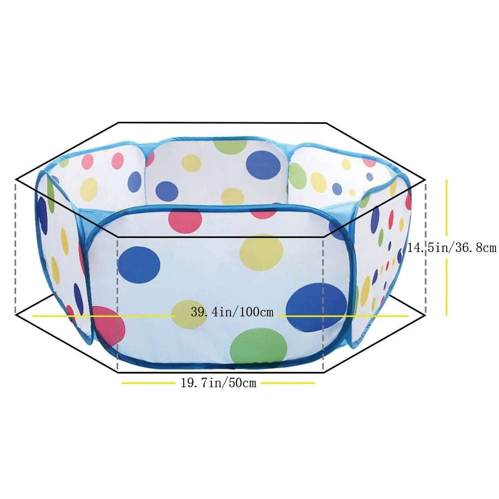 Foldable Kids Ball Pool Play Pen— Indoor/Outdoor (Balls Not Included)