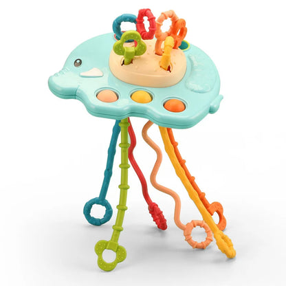 7-in-1 Montessori Baby Toys for 0-3 Years | Sensory Shape Sorter; Pull String Educational Game for Infants and Toddlers