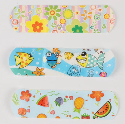 Kids Cute Cartoon Bandages Flexible Adhesive Animal Fruit and Happy Strips