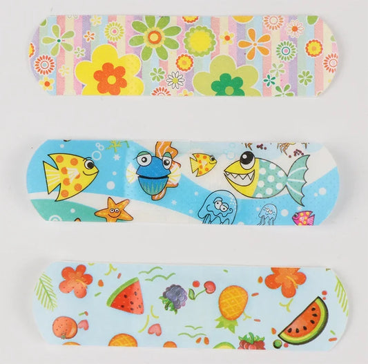 Kids Cute Cartoon Bandages Flexible Adhesive Animal Fruit and Happy Strips