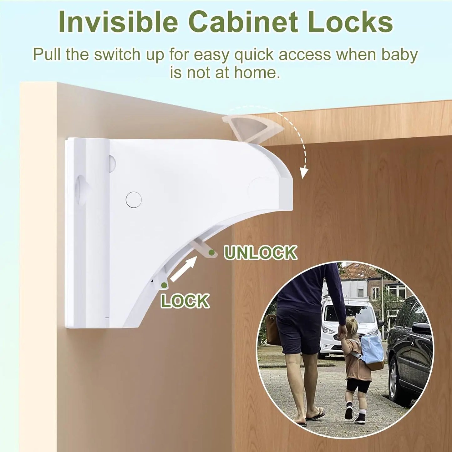 Magnetic Baby Safety Drawer Locks - No Drill Cabinet Protection