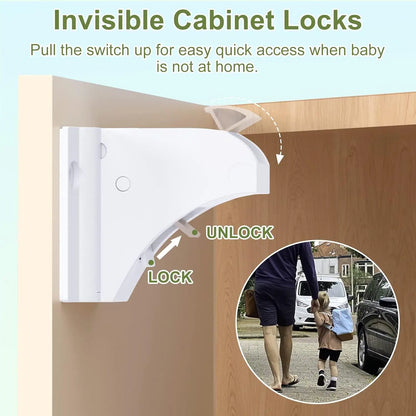 Magnetic Baby Safety Drawer Locks - No Drill Cabinet Protection