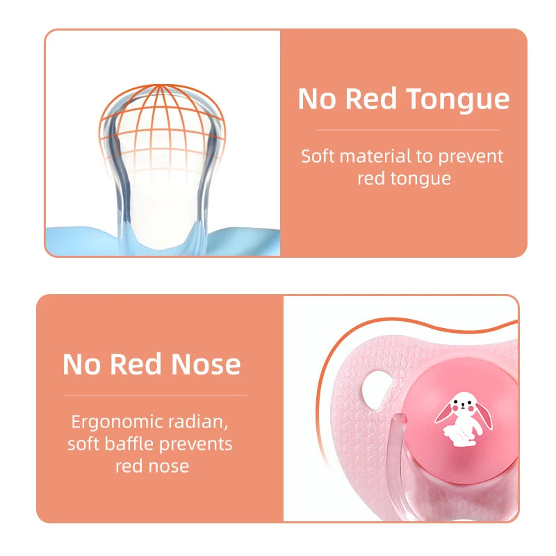 Premium Cartoon Silicone Baby Pacifier with Storage Box – Thumb Shape Soother for Newborns &amp; Toddlers