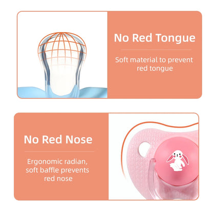 Premium Cartoon Silicone Baby Pacifier with Storage Box – Thumb Shape Soother for Newborns &amp; Toddlers