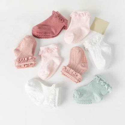4 Pair new baby children's non-slip autumn winter cotton socks