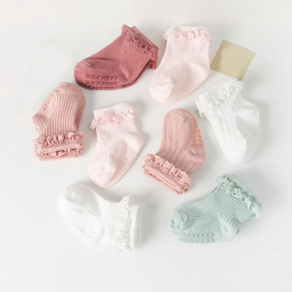 4 Pair new baby children's non-slip autumn winter cotton socks