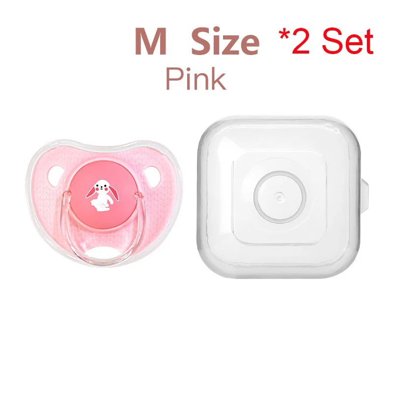 Premium Cartoon Silicone Baby Pacifier with Storage Box – Thumb Shape Soother for Newborns &amp; Toddlers