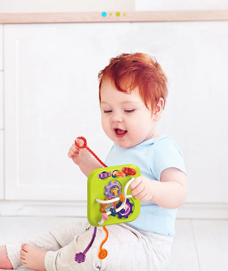 7-in-1 Montessori Baby Toys for 0-3 Years | Sensory Shape Sorter; Pull String Educational Game for Infants and Toddlers