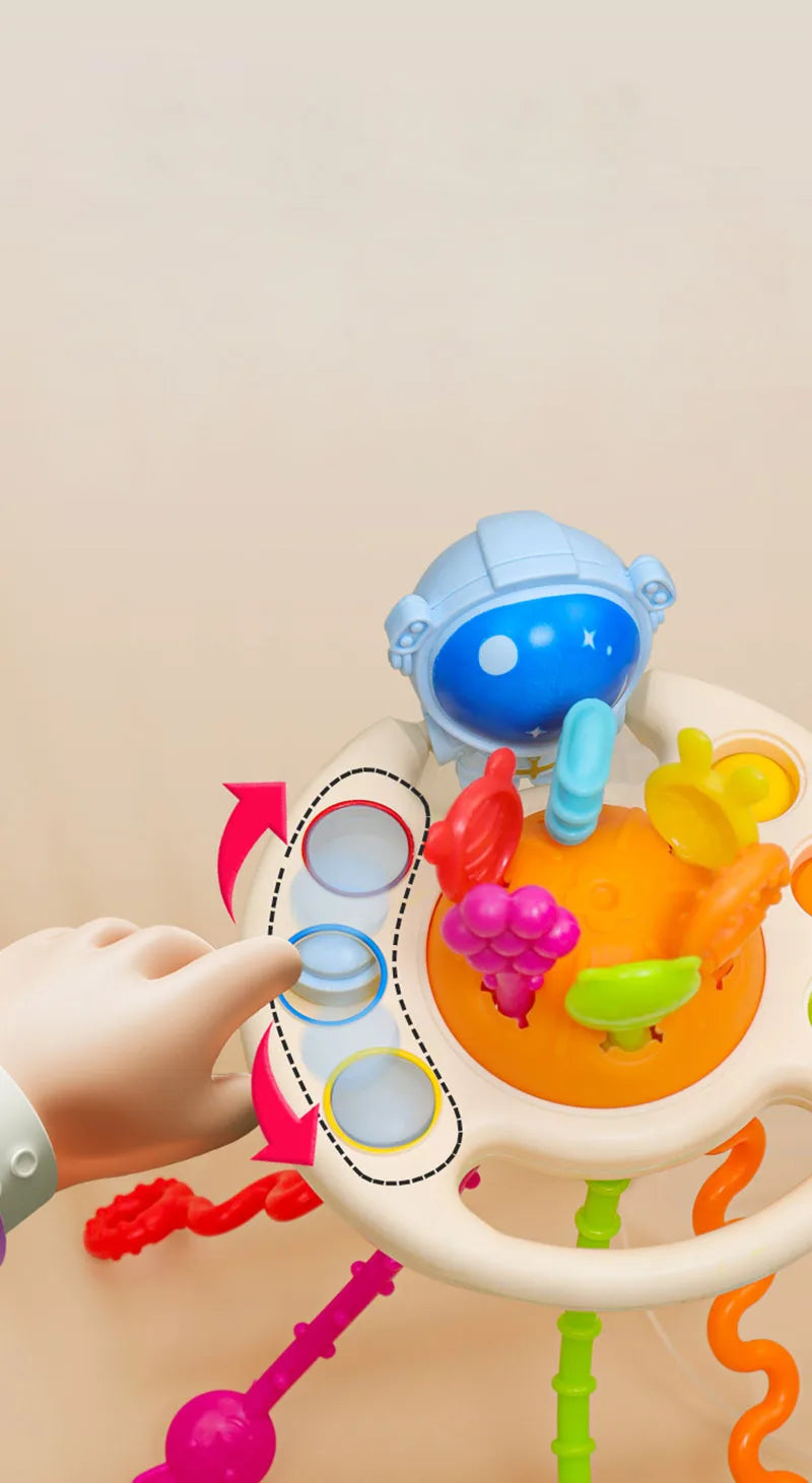 7-in-1 Montessori Baby Toys for 0-3 Years | Sensory Shape Sorter; Pull String Educational Game for Infants and Toddlers