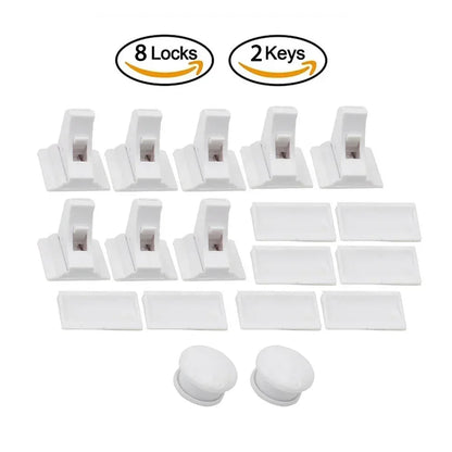 Magnetic Baby Safety Drawer Locks - No Drill Cabinet Protection