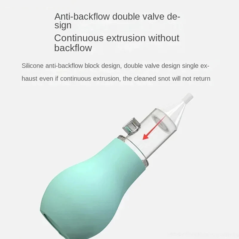 Manual Baby Nasal Aspirator (Syringe/Irrigator) — Soft Silicone Tip