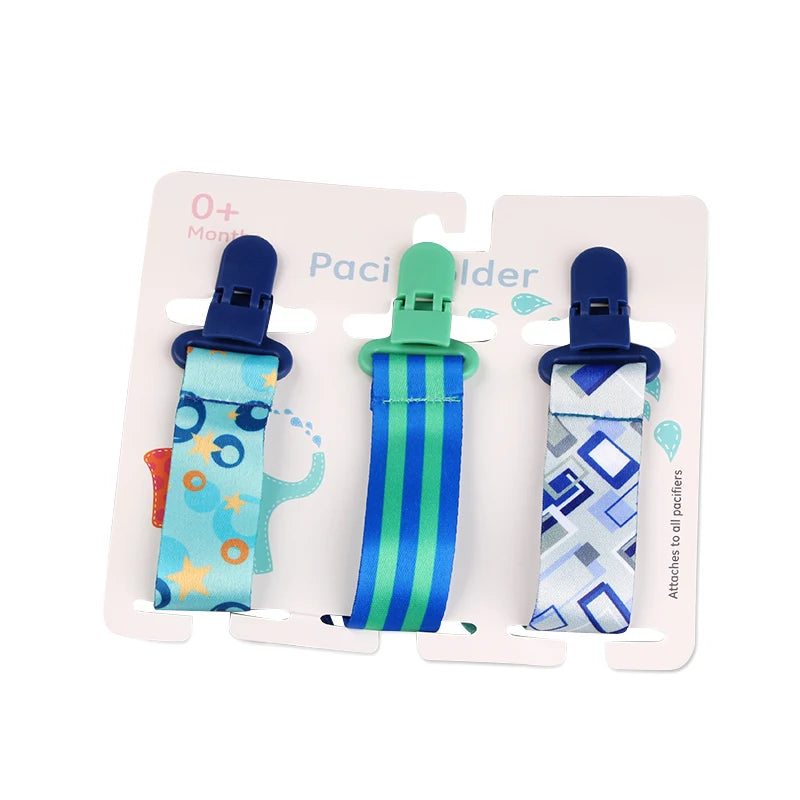 3-Pack Baby Pacifier Clips – Durable Soother Holder & Nipple Chain