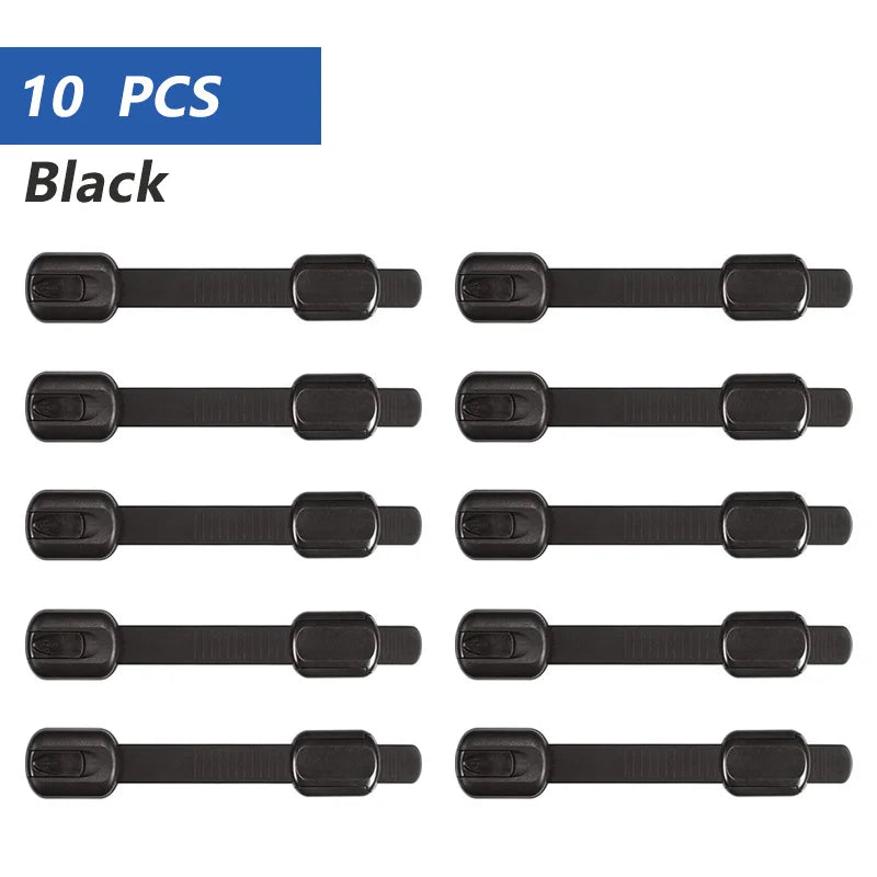 Multi-Use Baby Safety Locks — Cabinets, Drawers, Appliances & More (ABS + TPE, 3M Adhesive)