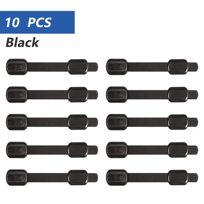 Multi-Use Baby Safety Locks — Cabinets, Drawers, Appliances & More (ABS + TPE, 3M Adhesive)