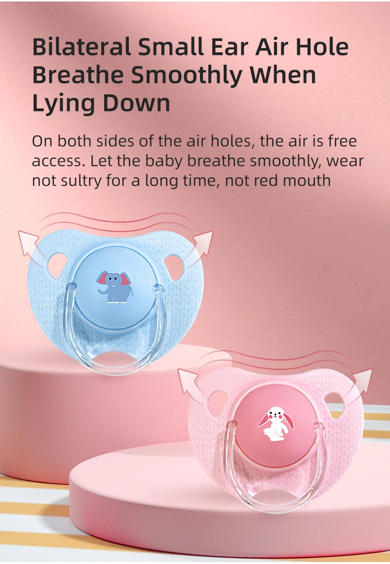 Premium Cartoon Silicone Baby Pacifier with Storage Box – Thumb Shape Soother for Newborns &amp; Toddlers