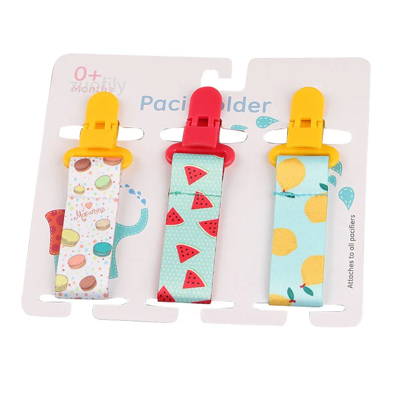 3-Pack Baby Pacifier Clips – Durable Soother Holder & Nipple Chain