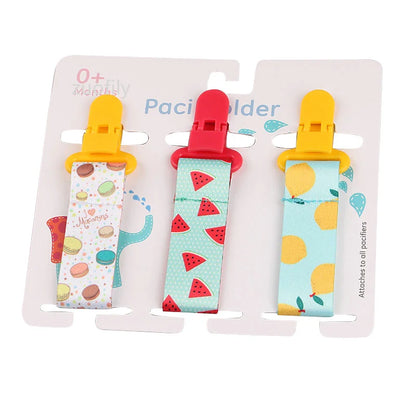 3-Pack Baby Pacifier Clips – Durable Soother Holder & Nipple Chain