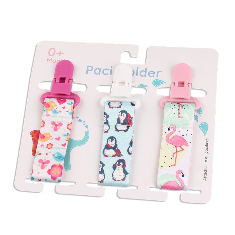 3-Pack Baby Pacifier Clips – Durable Soother Holder & Nipple Chain