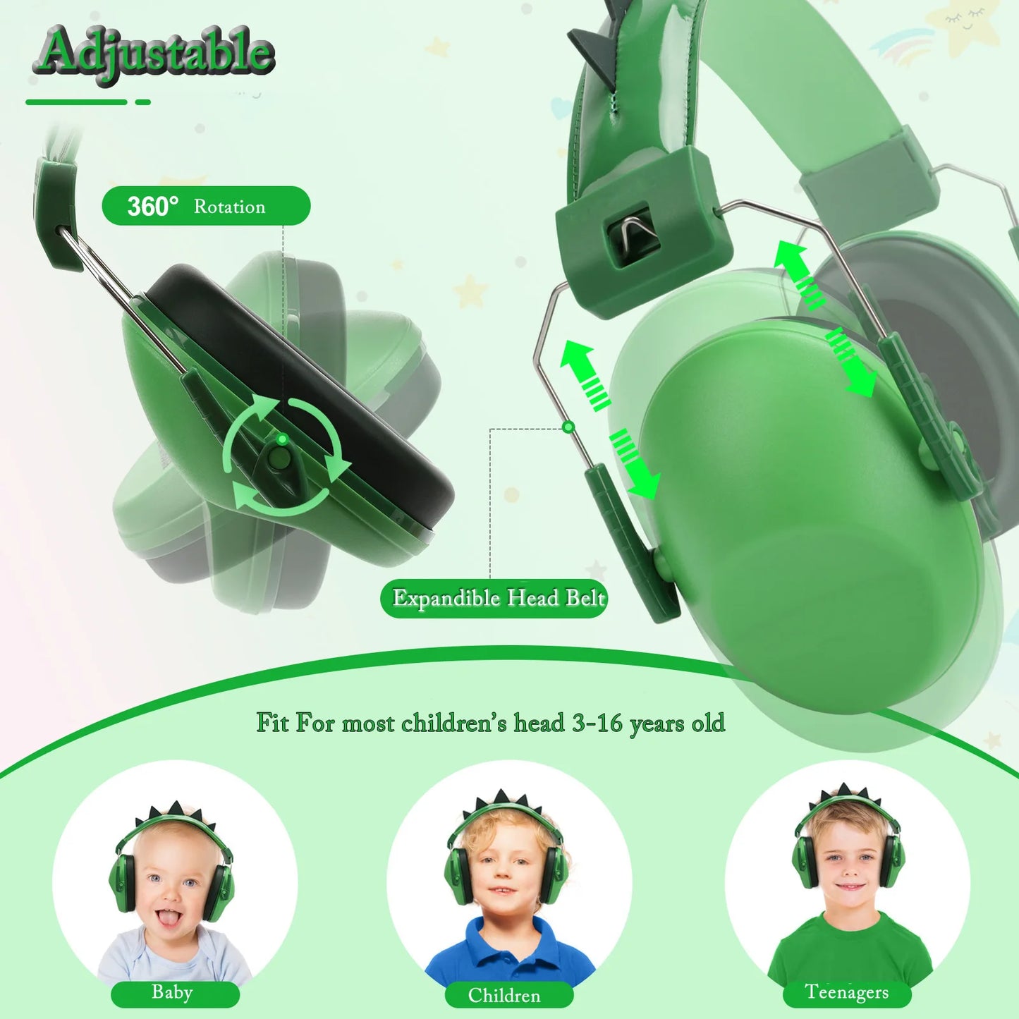 Cute Children Anti-Noise Earmuffs Noise Reduction Headphones