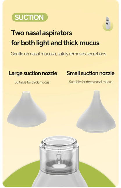 Electric Baby Nasal Aspirator (Rechargeable) — 9 Levels, Anti-Backwash