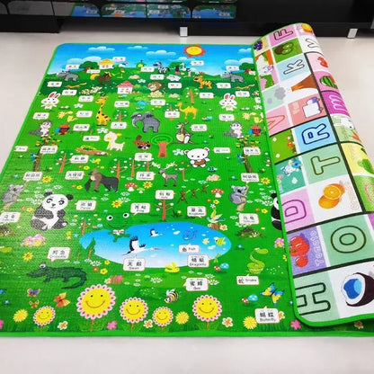 Double Sided Educational Baby Play Mat – Large Foldable Foam Activity Rug | 5 Sizes, Safe Crawling Carpet for Kids & Toddlers