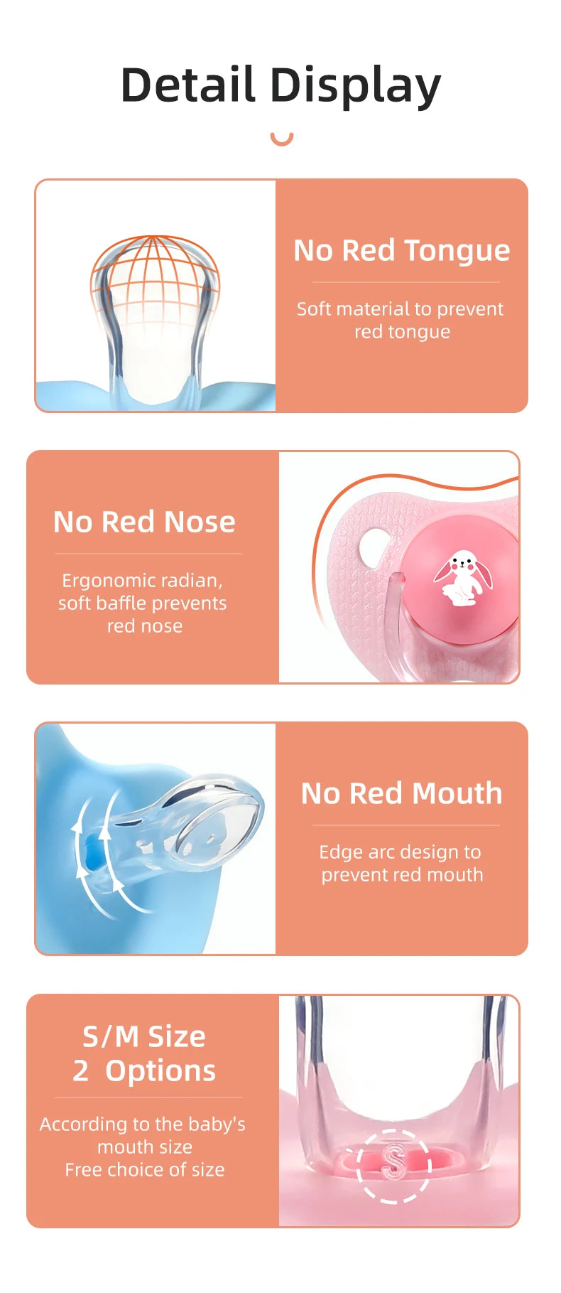 Premium Cartoon Silicone Baby Pacifier with Storage Box – Thumb Shape Soother for Newborns &amp; Toddlers