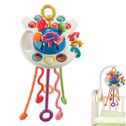7-in-1 Montessori Baby Toys for 0-3 Years | Sensory Shape Sorter; Pull String Educational Game for Infants and Toddlers