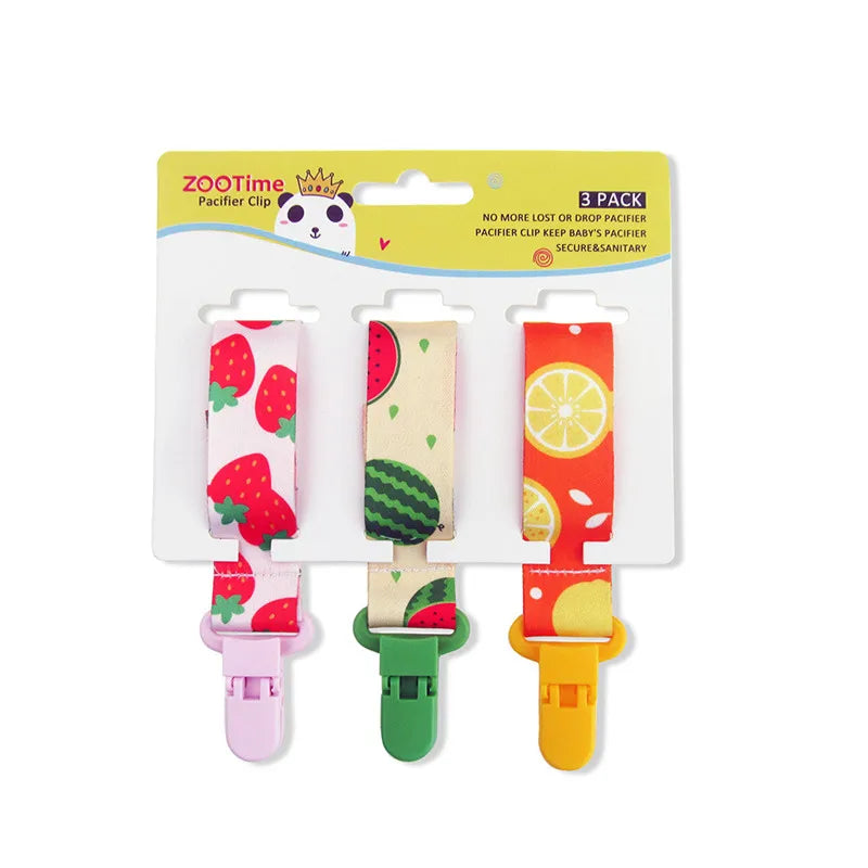 3-Pack Baby Pacifier Clips – Durable Soother Holder & Nipple Chain