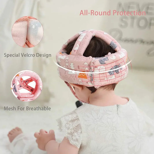 Baby Head Protector - Baby Helmet for Crawling Walking Running - No Bumps and Soft Cushion - Adjustable Protective Cap Infant Baby Safety Headguard - Toddler Helmets 6-12 Months 1-2 Years Old