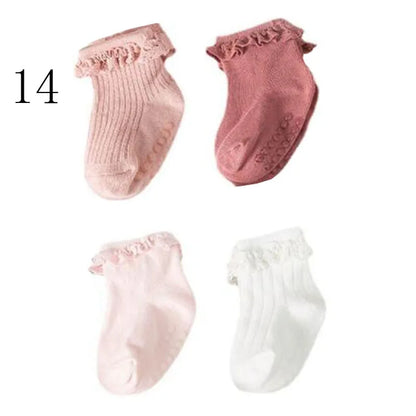 4 Pair new baby children's non-slip autumn winter cotton socks