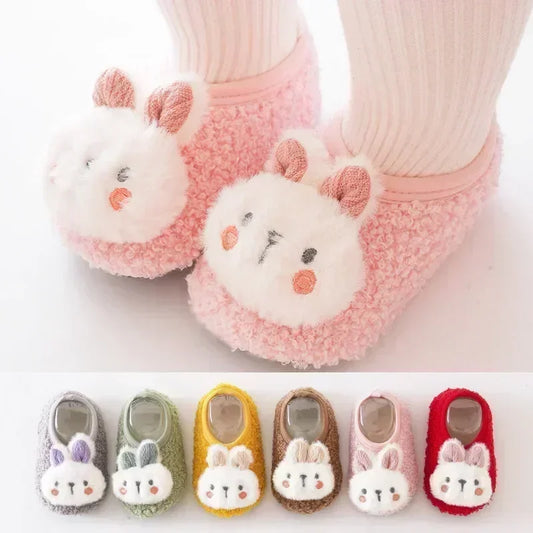 Baby First-Walker Shoes — Anti-Slip, Warm Fabric (Unisex | Sizes S–L)