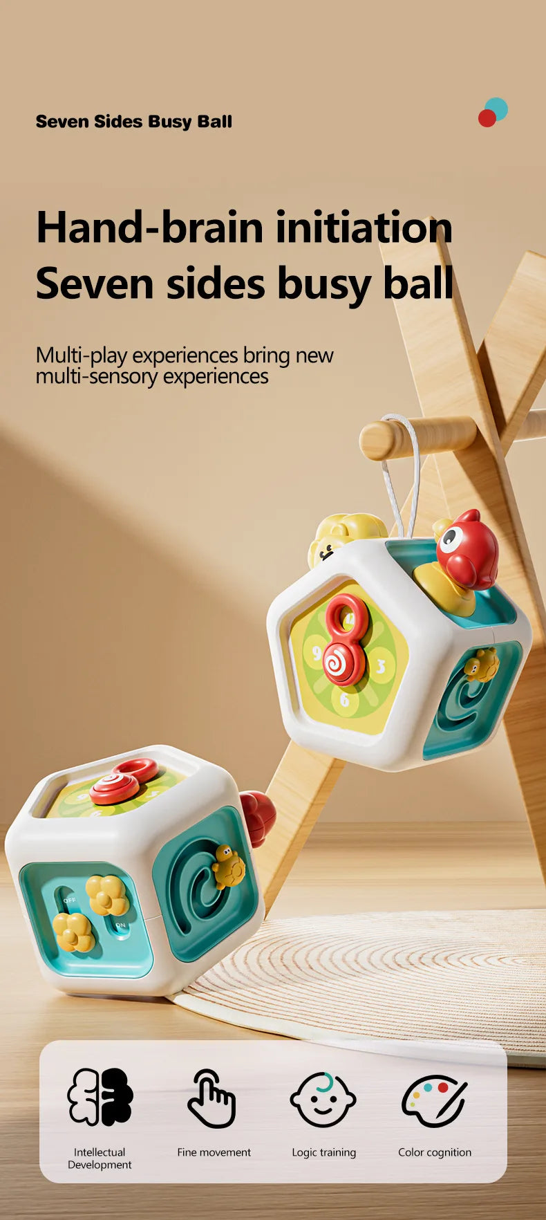 Montessori Sensory Cube Toys
