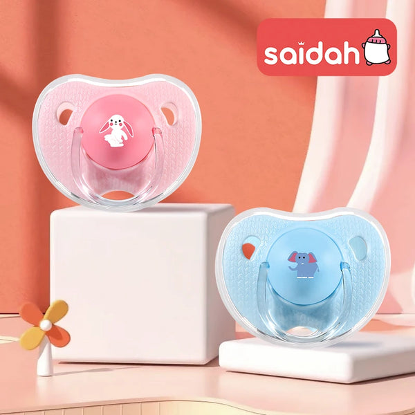 Premium Cartoon Silicone Baby Pacifier with Storage Box – Thumb Shape Soother for Newborns &amp; Toddlers
