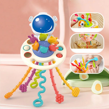 7-in-1 Montessori Baby Toys for 0-3 Years | Sensory Shape Sorter; Pull String Educational Game for Infants and Toddlers