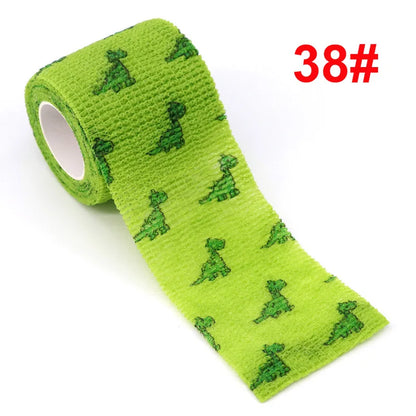 Animal Print Self-Adhesive Wrap for Kids — 2.5 cm / 5 cm (1.9 m roll, stretches to ~4.5 m)