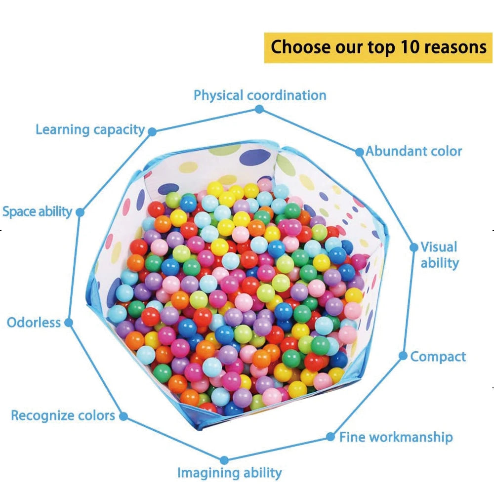 Foldable Kids Ball Pool Play Pen— Indoor/Outdoor (Balls Not Included)