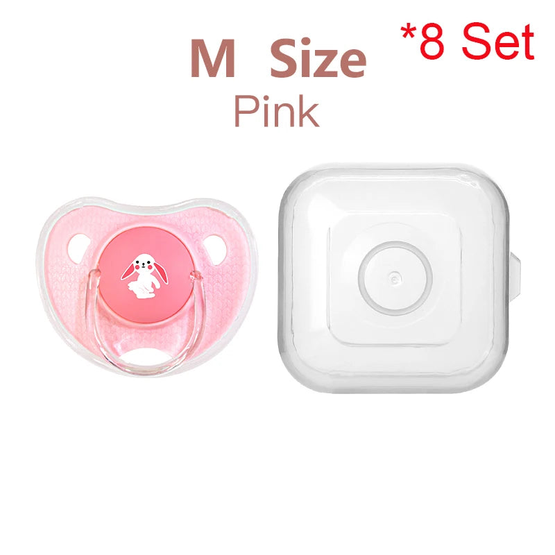 Premium Cartoon Silicone Baby Pacifier with Storage Box – Thumb Shape Soother for Newborns &amp; Toddlers