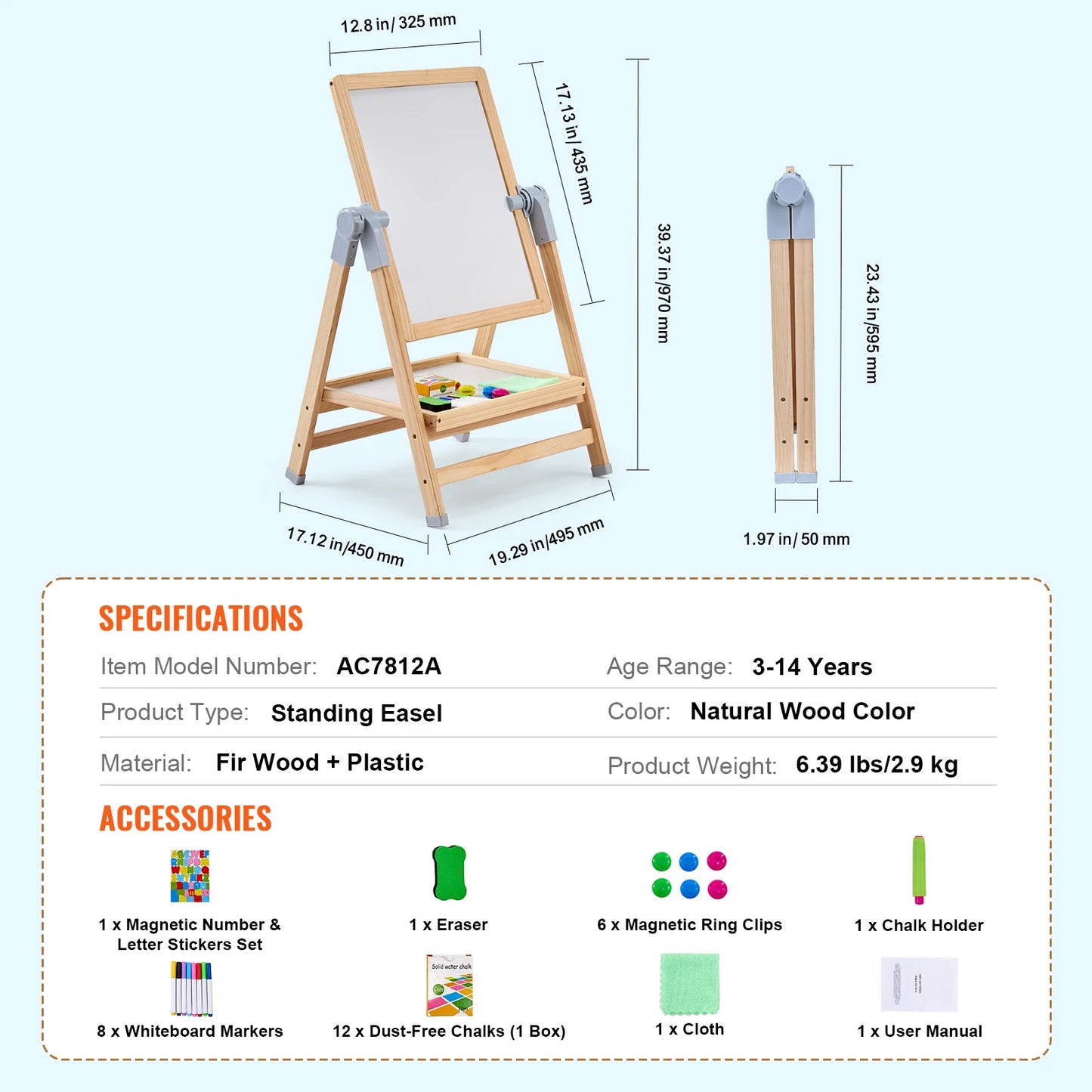 Magnetic Doodle Easel for Little Creators