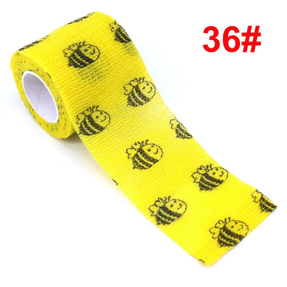 Animal Print Self-Adhesive Wrap for Kids — 2.5 cm / 5 cm (1.9 m roll, stretches to ~4.5 m)