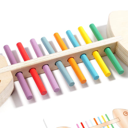 Montessori Color Matching Sensory Toys Wooden Popular Fish Bone Game