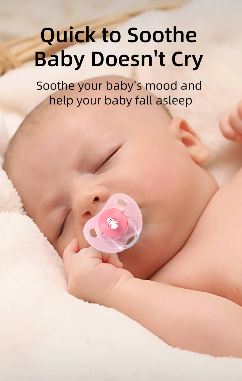 Premium Cartoon Silicone Baby Pacifier with Storage Box – Thumb Shape Soother for Newborns &amp; Toddlers