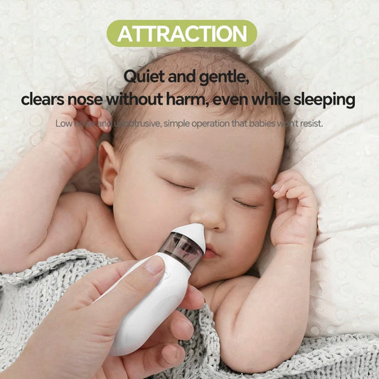 Electric Baby Nasal Aspirator (Rechargeable) — 9 Levels, Anti-Backwash